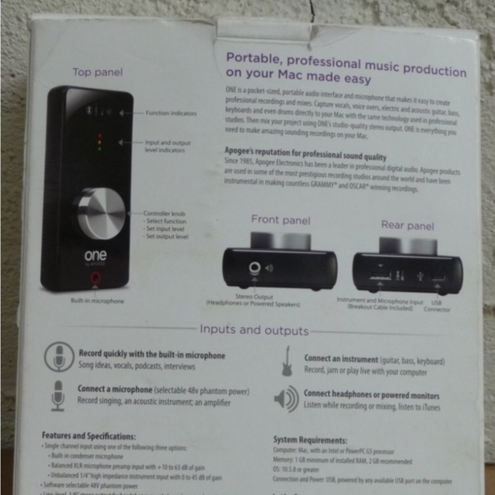 One USB Audio Interface - Black - Picture 2 of 13